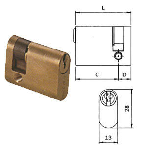 MEZZO CILINDRO OVALE 38