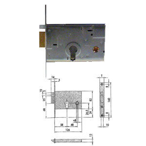 SERRATURA ELETT. FASCIA 60/S