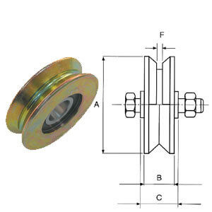 RUOTA CANC.C/BULL.1/C.GOLA Y  60X17