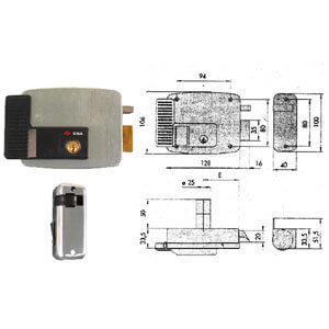 SERRATURA ELETTRICA FERRO 50 DX