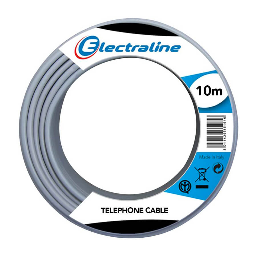 CAVO TELEFONIC.2 CP+T GRIGIO MT.10