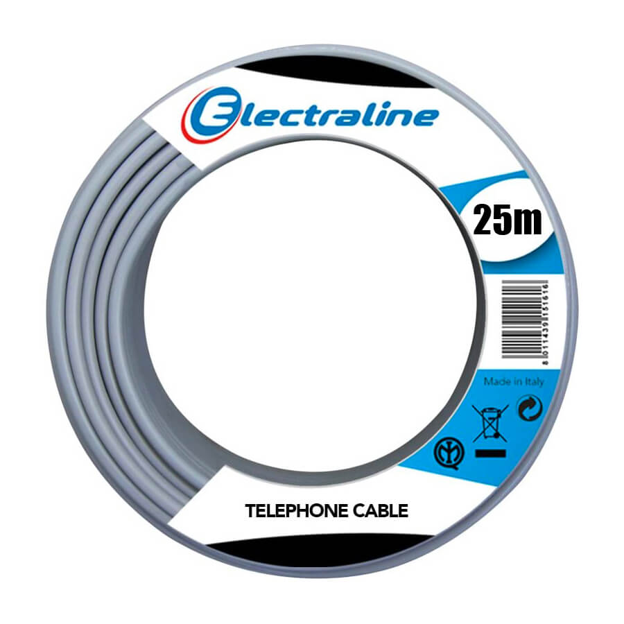 CAVO TELEFONIC.2 CP+T GRIGIO MT.25