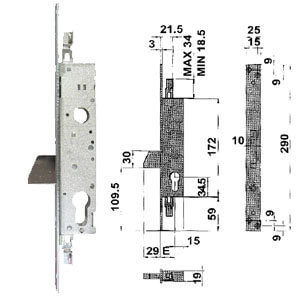 *SERRATURA TRIPLICE C/MAND. E.30