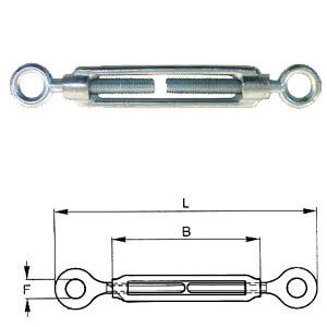 TENDITORI DUE OCCHI COMMERCIALI ZINCATI 14 MM