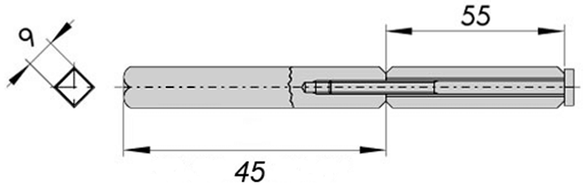 QUADRO MANIGLIA SDOPPIATO MM.45