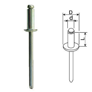 RIVETTI ACCIAIO   4X8  PZ. 500