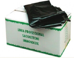 SACCO IMMONDIZIA CM.90X120 NERO 1KG