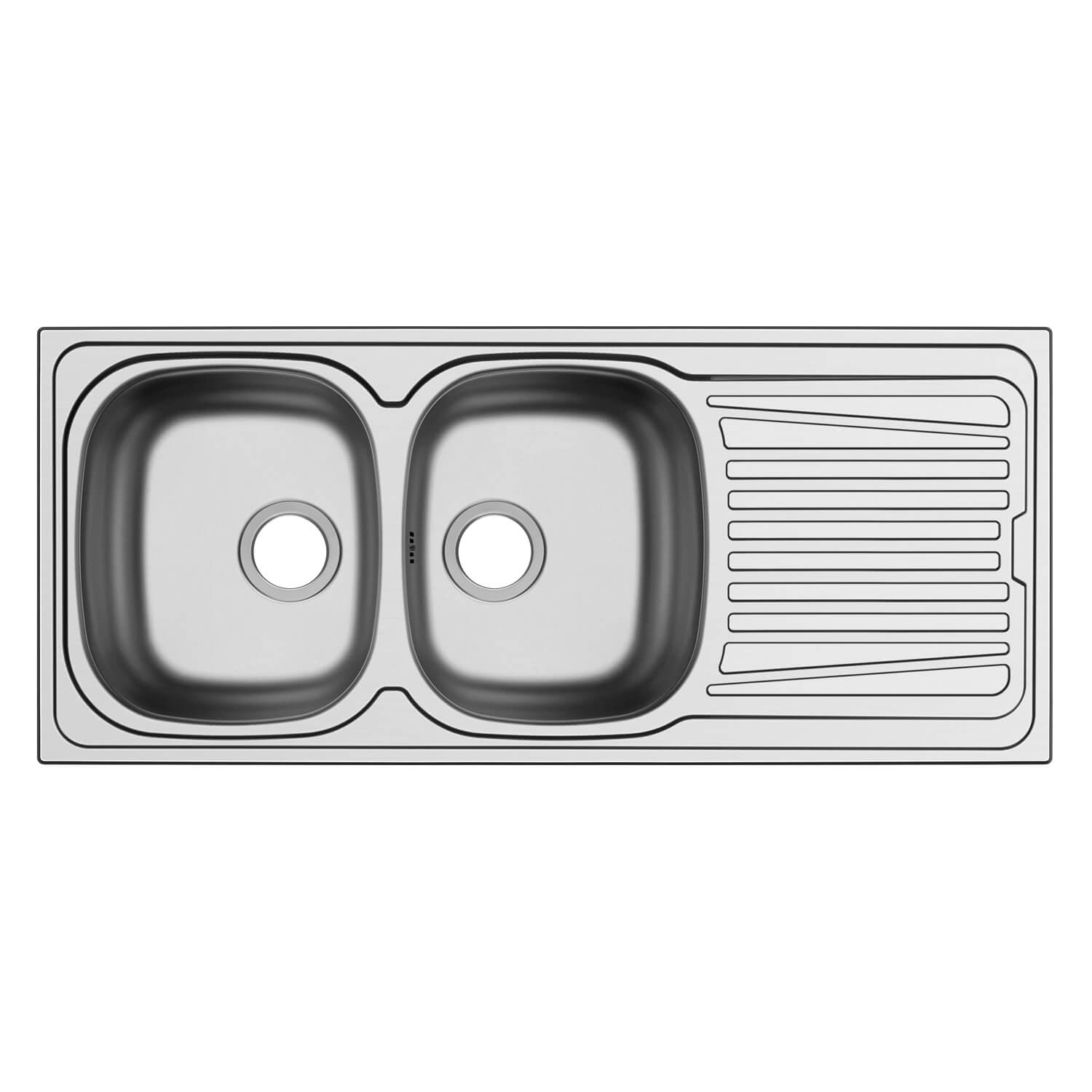 SPARTA LAVANDINO 2 VASCHE SX INOX 116X50 - 3314