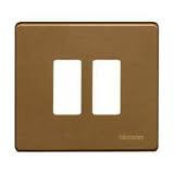 *MAGIC PLACCA 2 POSTI SCAT.TONDA BRONZO