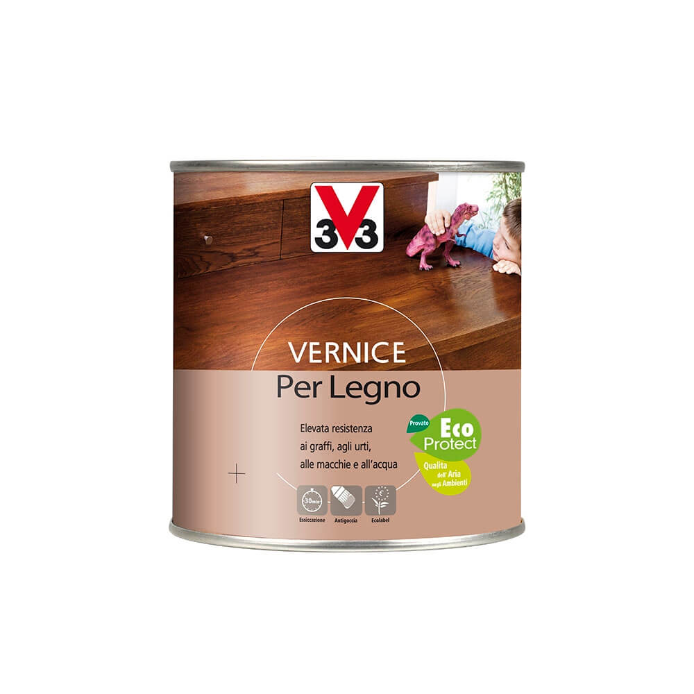 VERNICE PER LEGNO BRILLANTE NOCE CHIARO LT.0.25