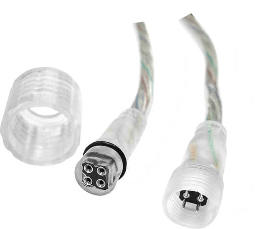 *COPPIA CONNET.4 FILI P/NASTRI LED