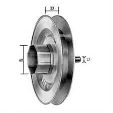 PULEGGIA PER RULLO IN FERRO MM.220