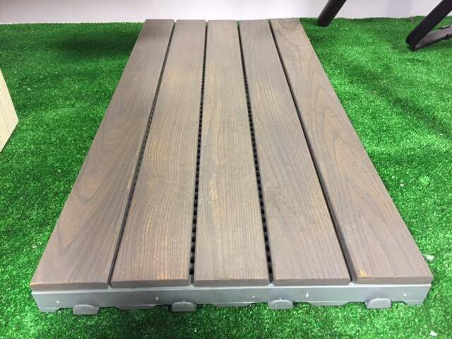 *MATTONELLA WOOD CM 40X40 LARICE SPAZZOLATO GRIGIO