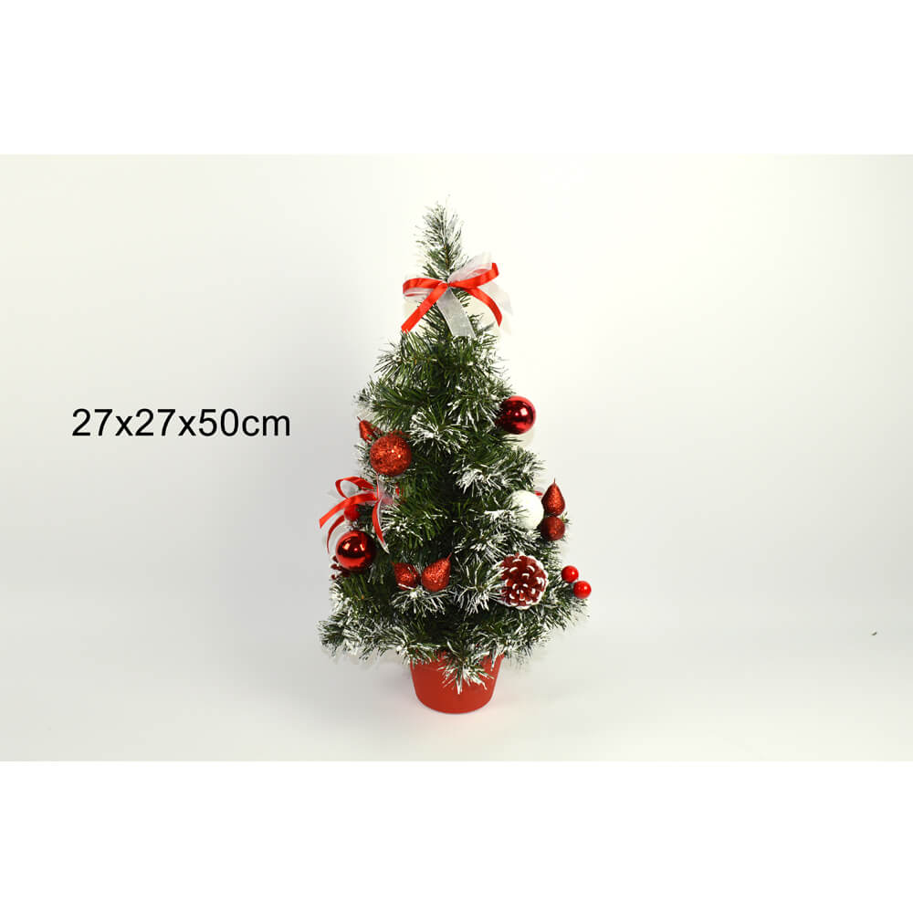 ALBERO ADDOBBATO CM.50 ROSSO