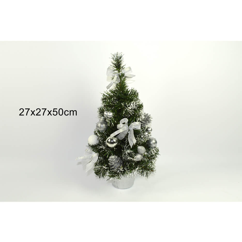 ALBERO ADDOBBATO CM.50 ARGENTO