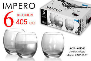 SET 6 BICCHIERI ACQUA IMPERO CC405