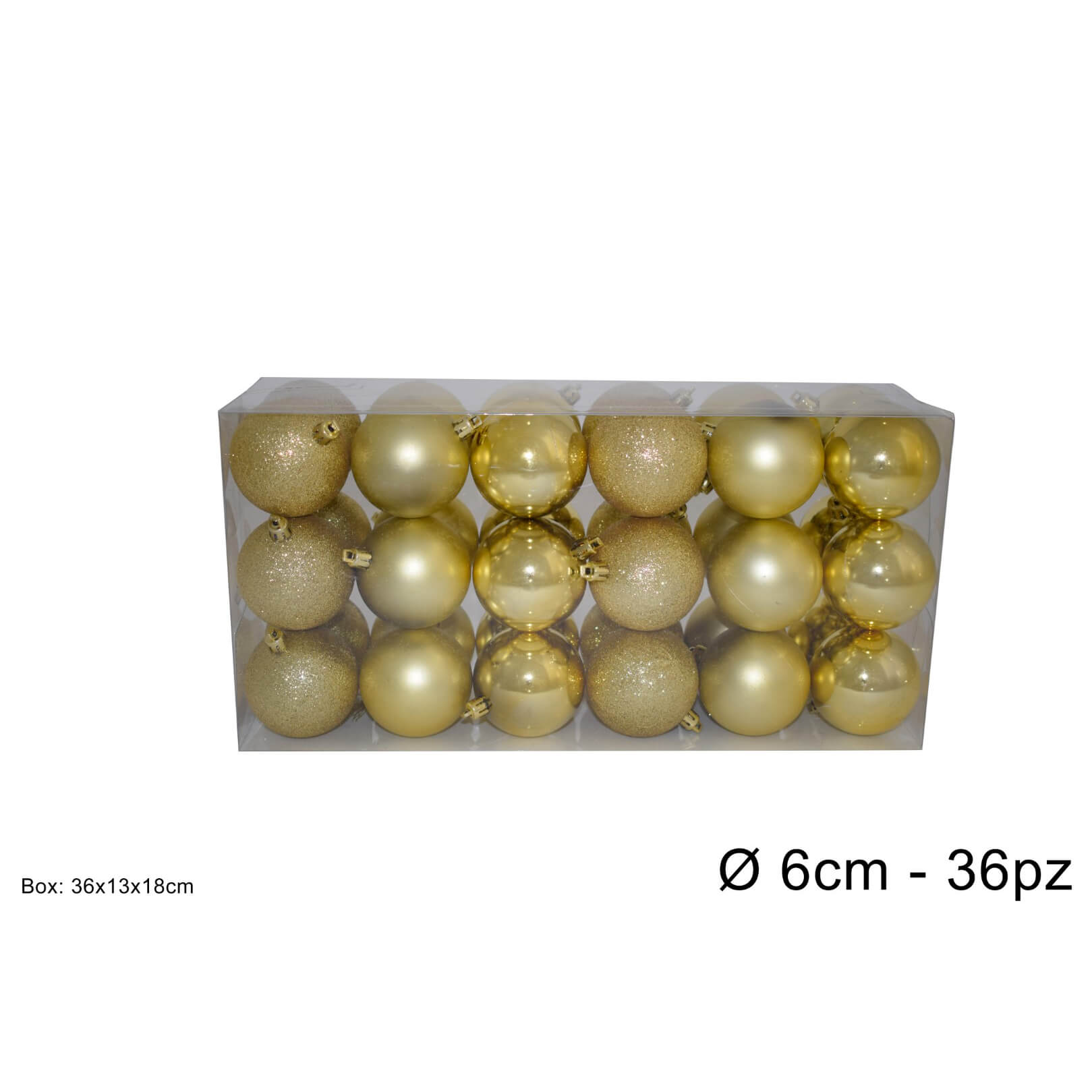 *BOX 36 PALLINE CM.6 ORO