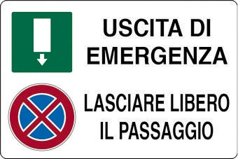 CARTELLO ALL.30X20 USCITA EMERGENZA