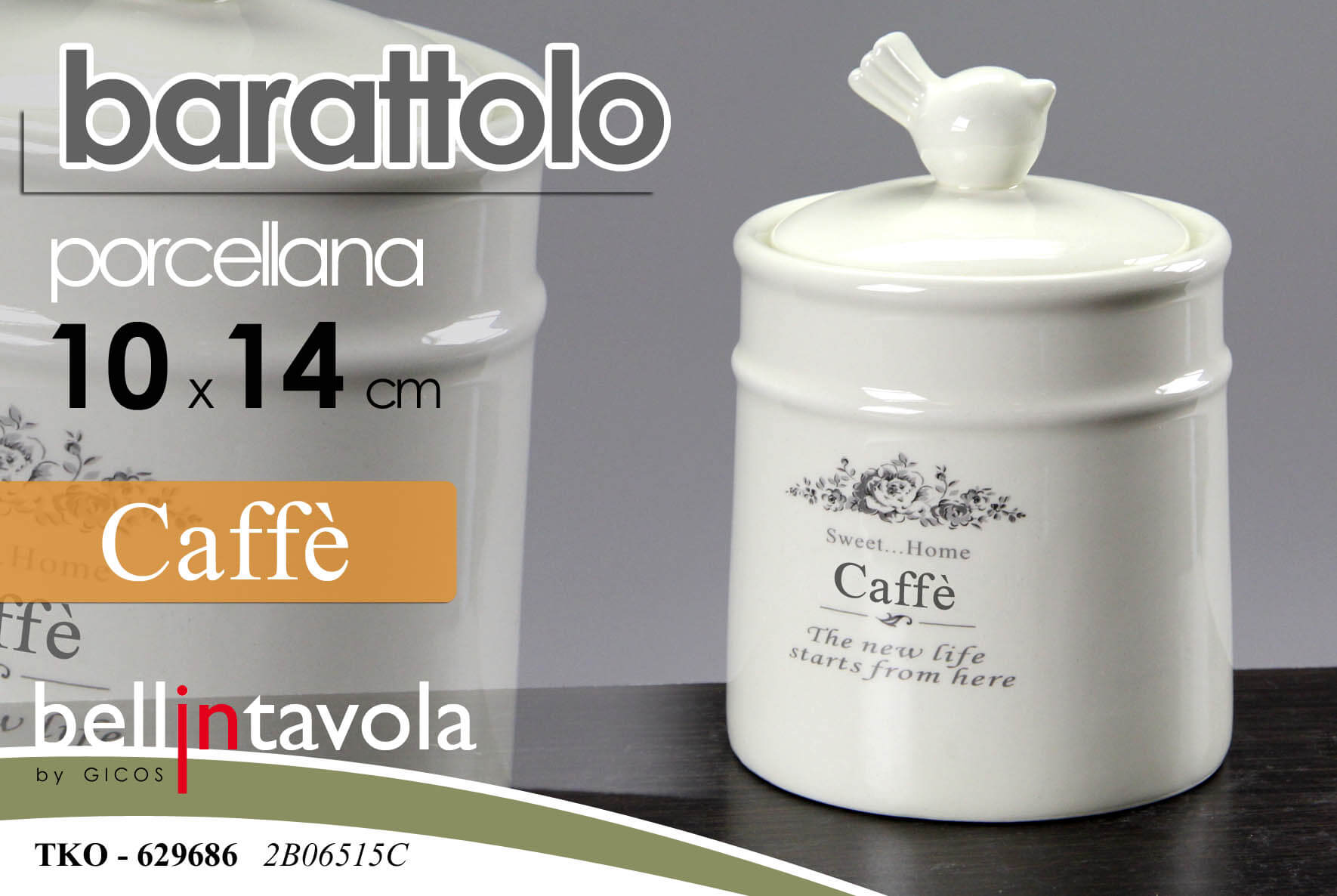 *BARATTOLO CAFFE'BIANCO