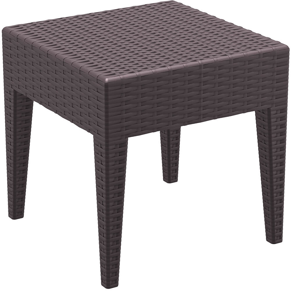 TAVOLINO RESINA RATTAN 45X45 MARR.