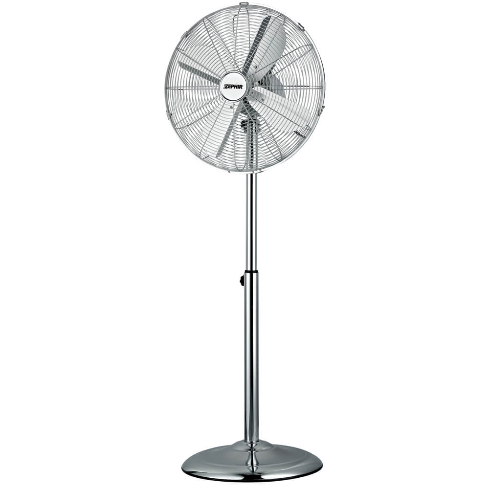 VENTILATORE A PIANTANA CROMATO H.140 PALA 40 CM