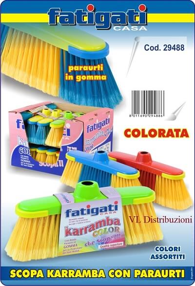 SCOPA KARRAMBA C/PARAURTI COLORATA