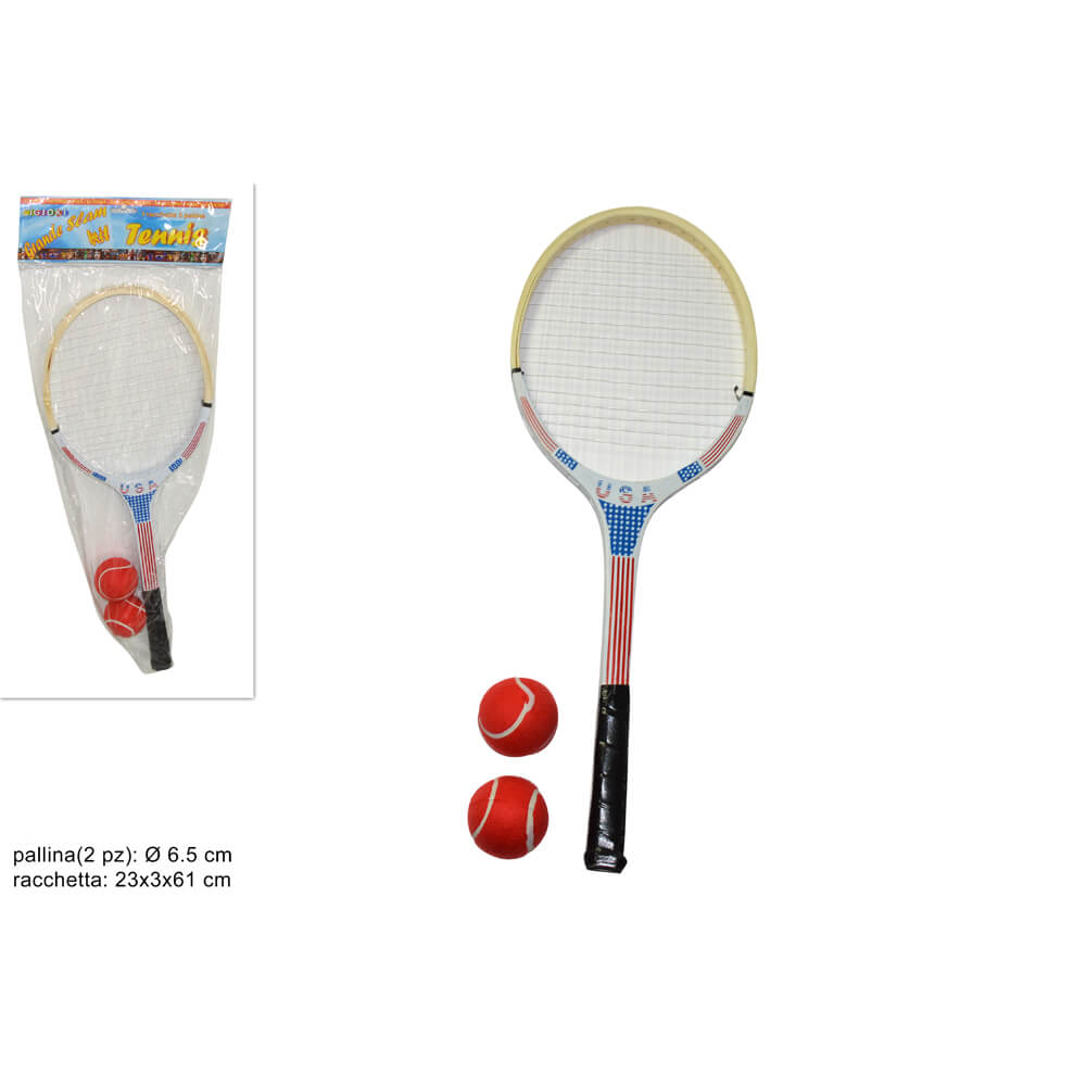 SET RACCHETTA DA TENNIS+2 PALLINE