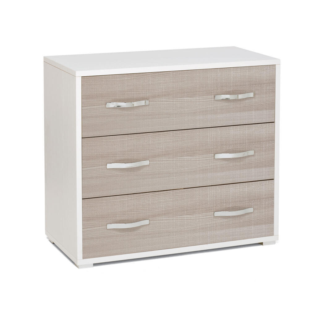 COMO'3CASSETTI CM.91X45X81H BIANCO/OLMO