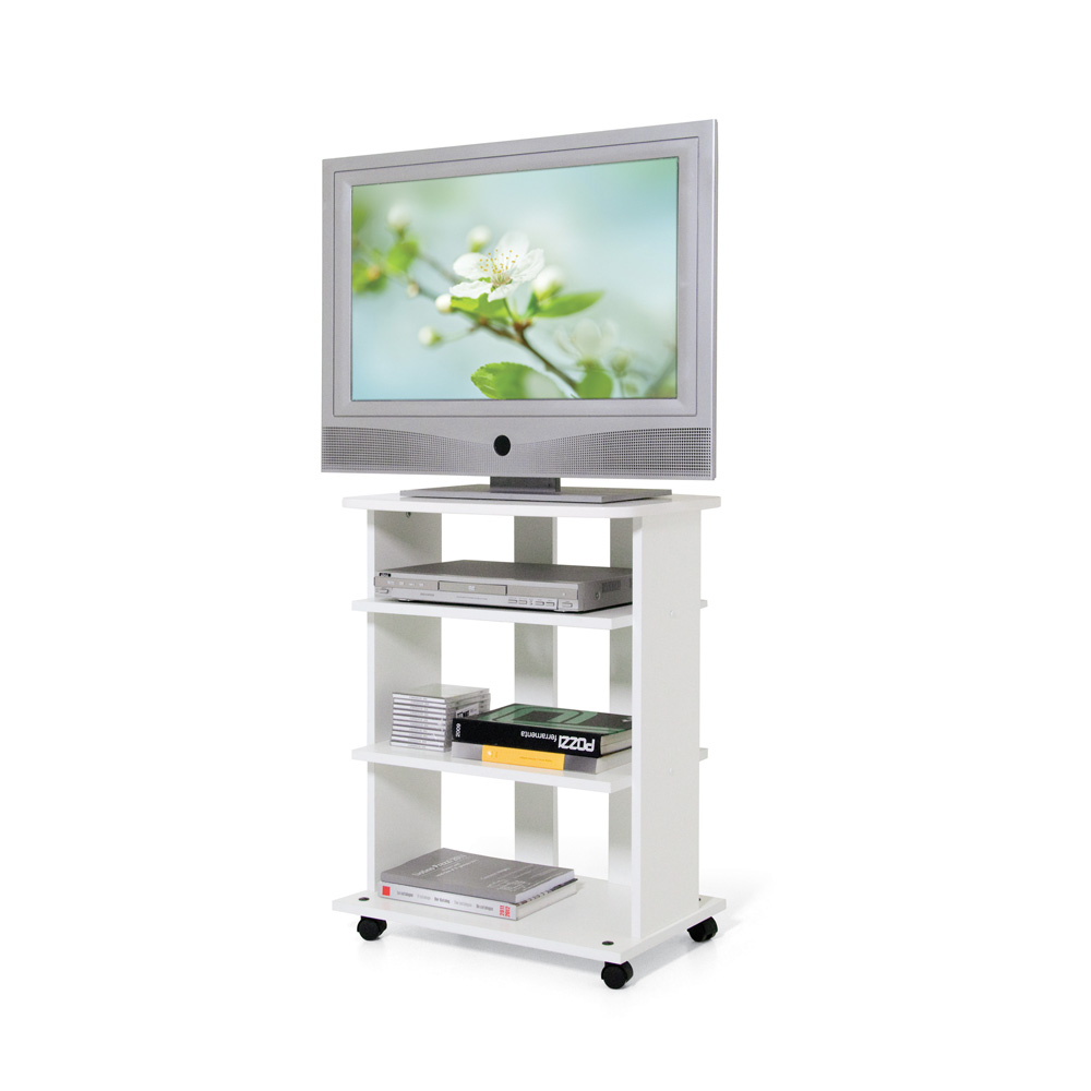 PORTA TV ELIDE CM.60X45X80.5H BIANCO FRASSINATO