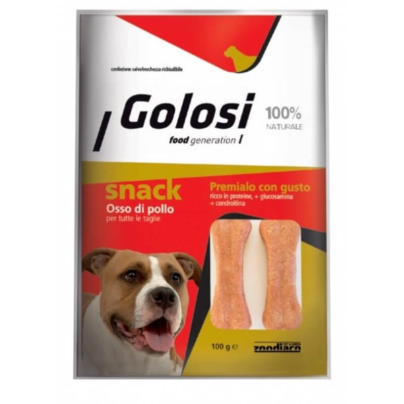 GOLOSI DOG SNACK OSSO POLLO 100GR.