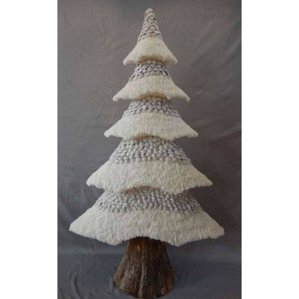 *ALBERO INNEVATO CM.90X35X14 BIANCO