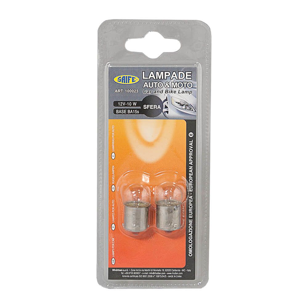 LAMPADE SFERA 12V 10W BAS15S 2 PZ