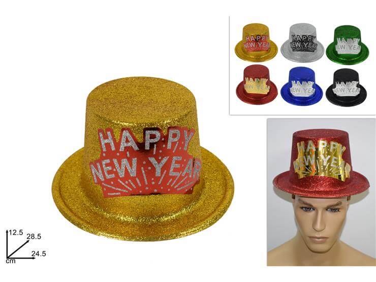 CAPPELLO CIL.GLITT.HAPPY NEW YEAR ASS.6