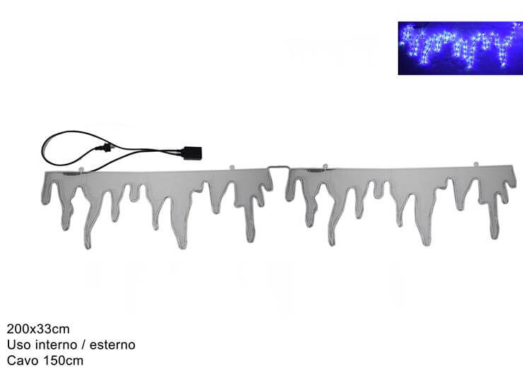 PANNELLO LUMINOSO GHIACCIOLI LED 2MT.LUCE FREDDA