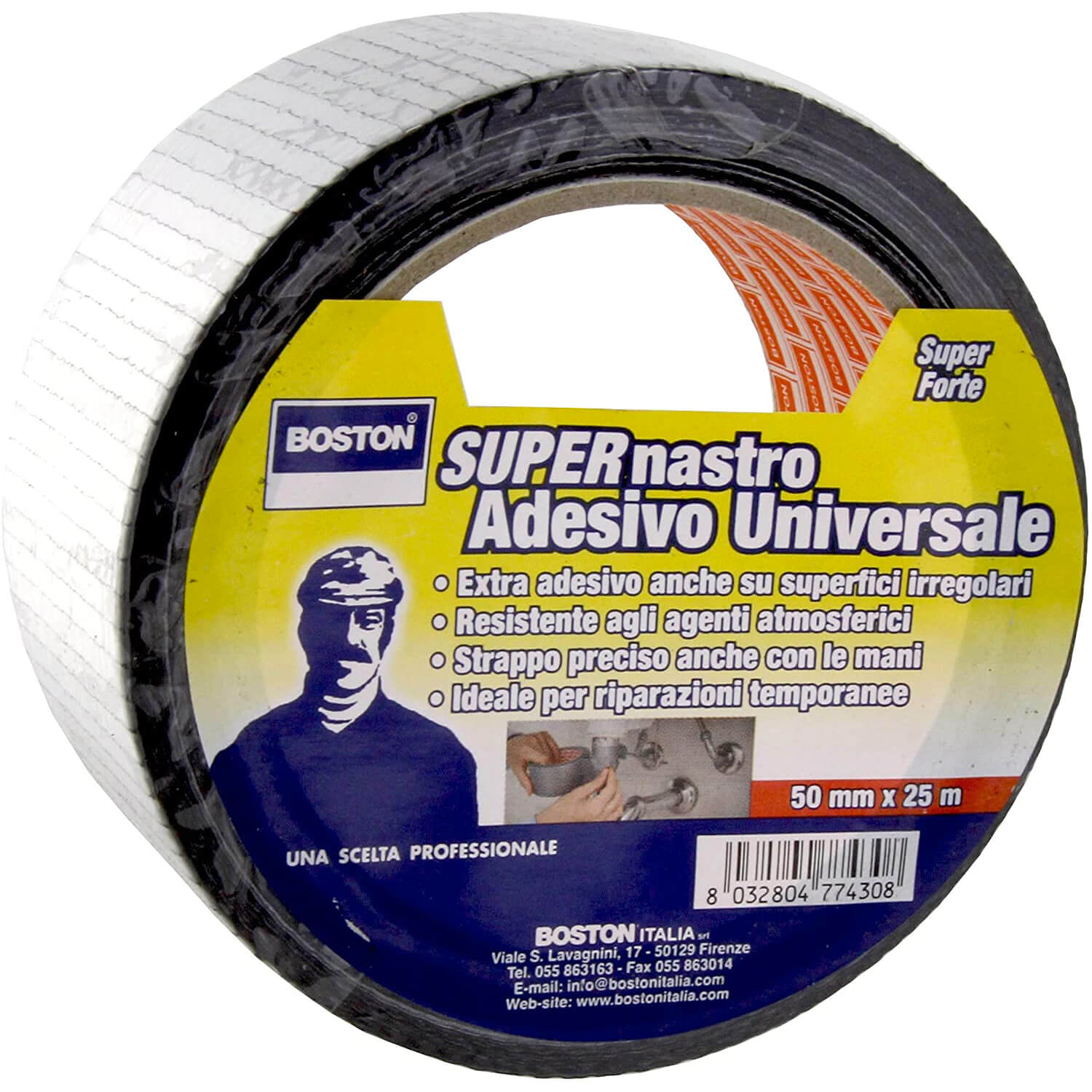 SUPERNASTRO UNIVERSALE NERO MM50XM25