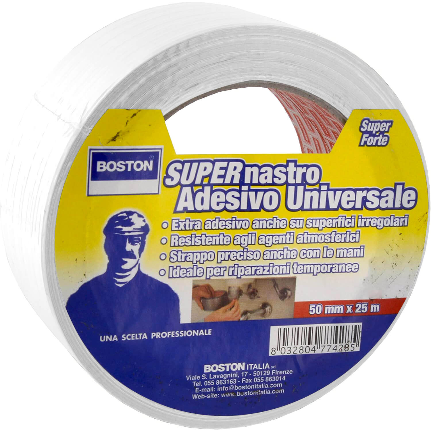 SUPERNASTRO UNIVERSALE BIANCO MM50XM25