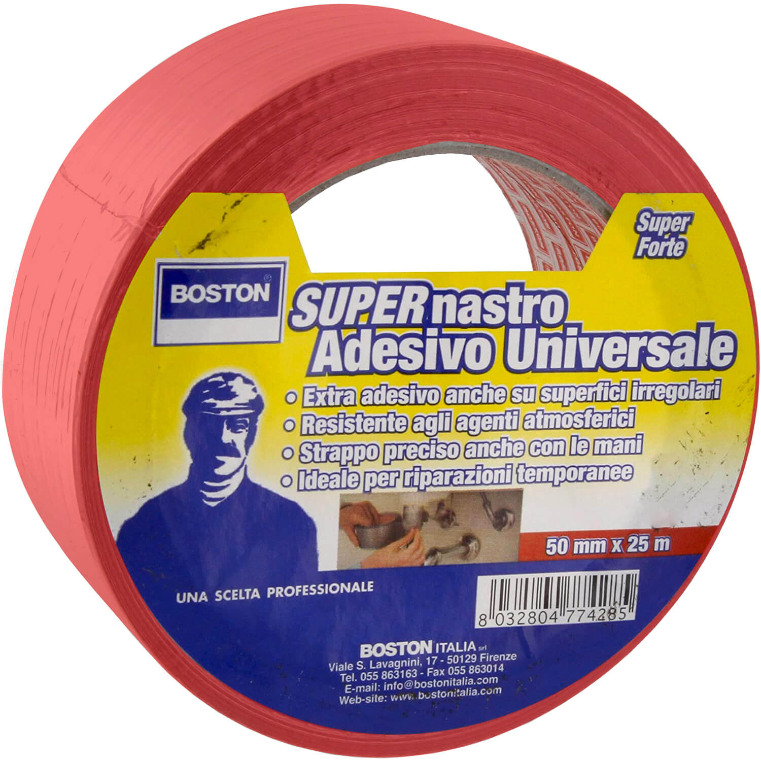 SUPERNASTRO UNIVERSALE ROSSO MM50XM25