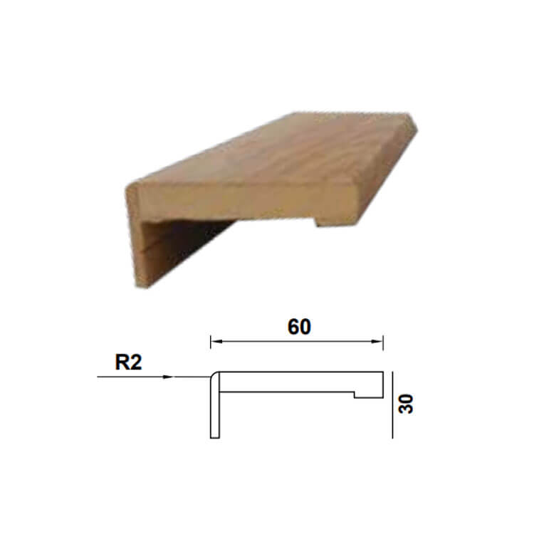 COPRIFILO NOCE CARAM.MM.23X60X2200