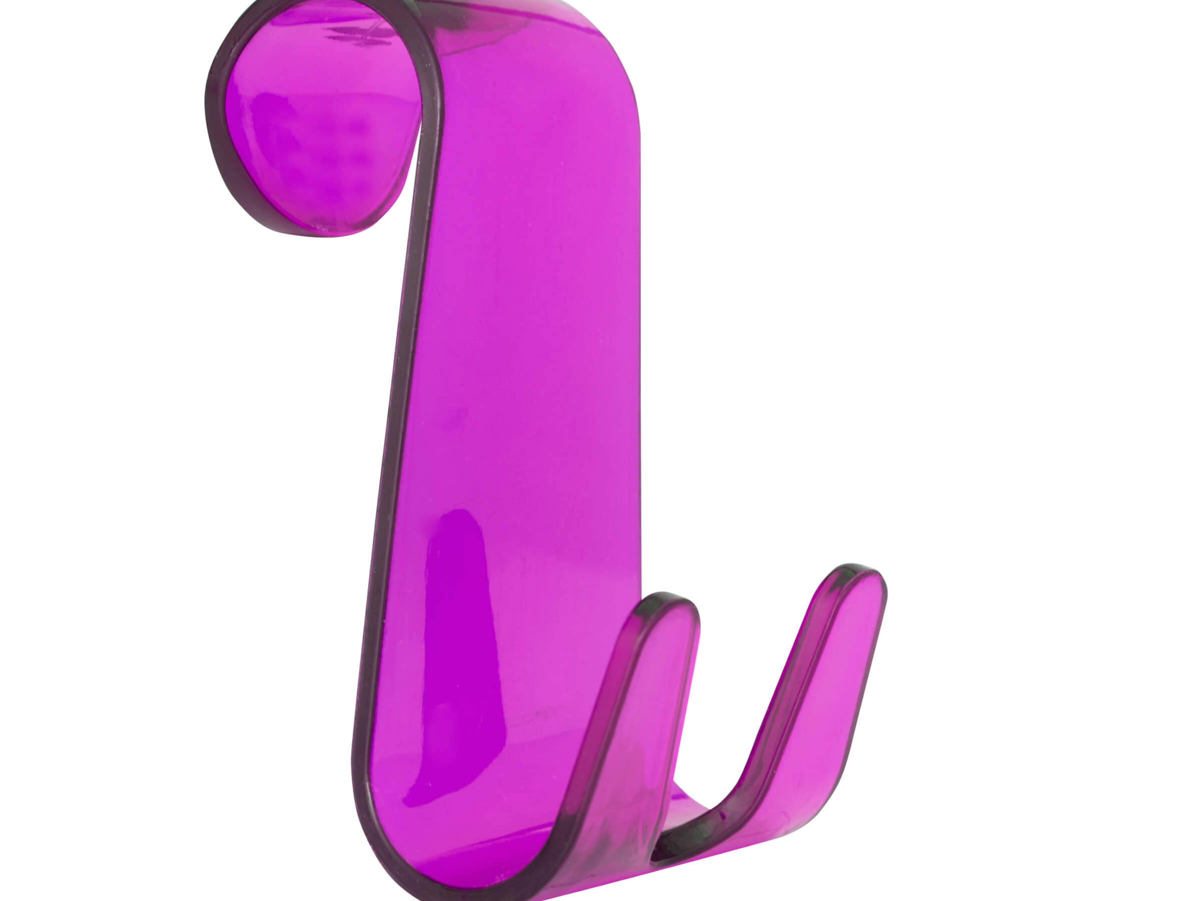 APPENDIABITO DOPPIO JACK PLASTICA FUCSIA TRASPAR.