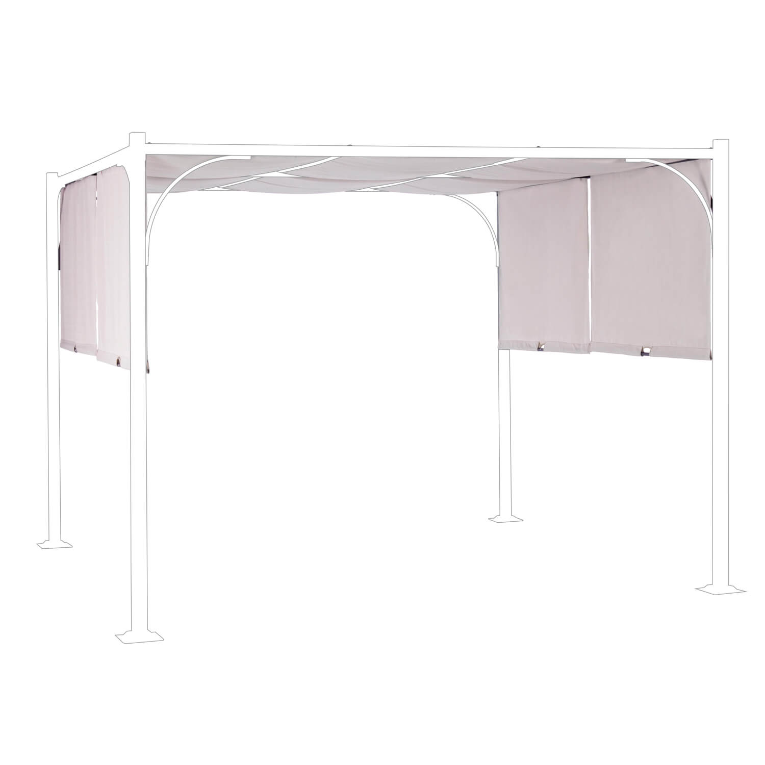 TELO GAZEBO SLIDE MT.3X3 GRIGIO