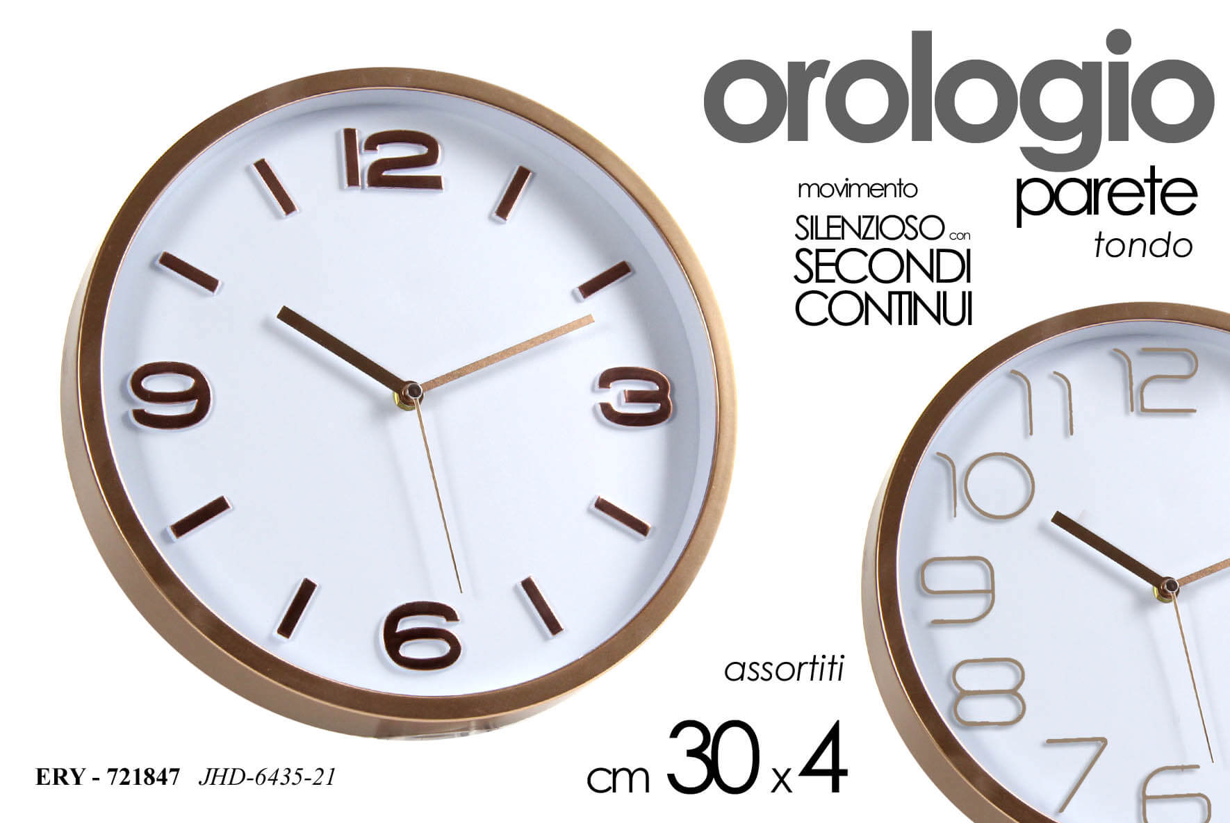 OROLOGIO PARETE BRONZO D.30 ASSORT.