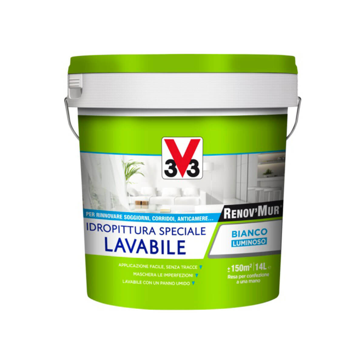 IDROP.RENOVMUR LAVABILE BIANCA LT14