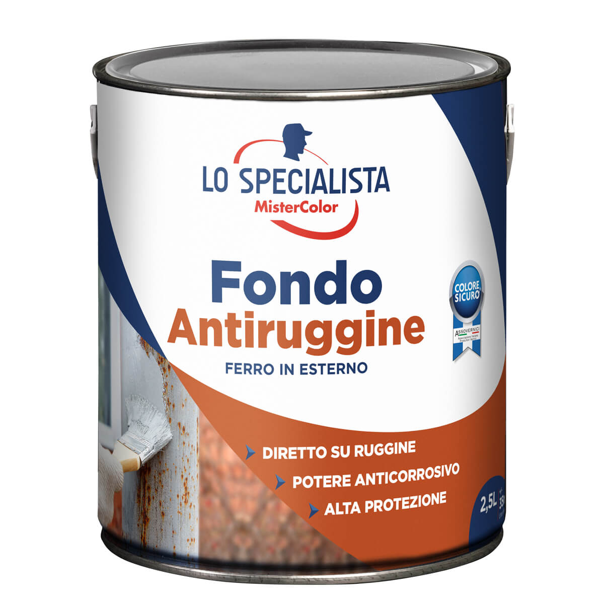 ANTIRUGGINE SOLVENTE GRIGIO LT.2.5