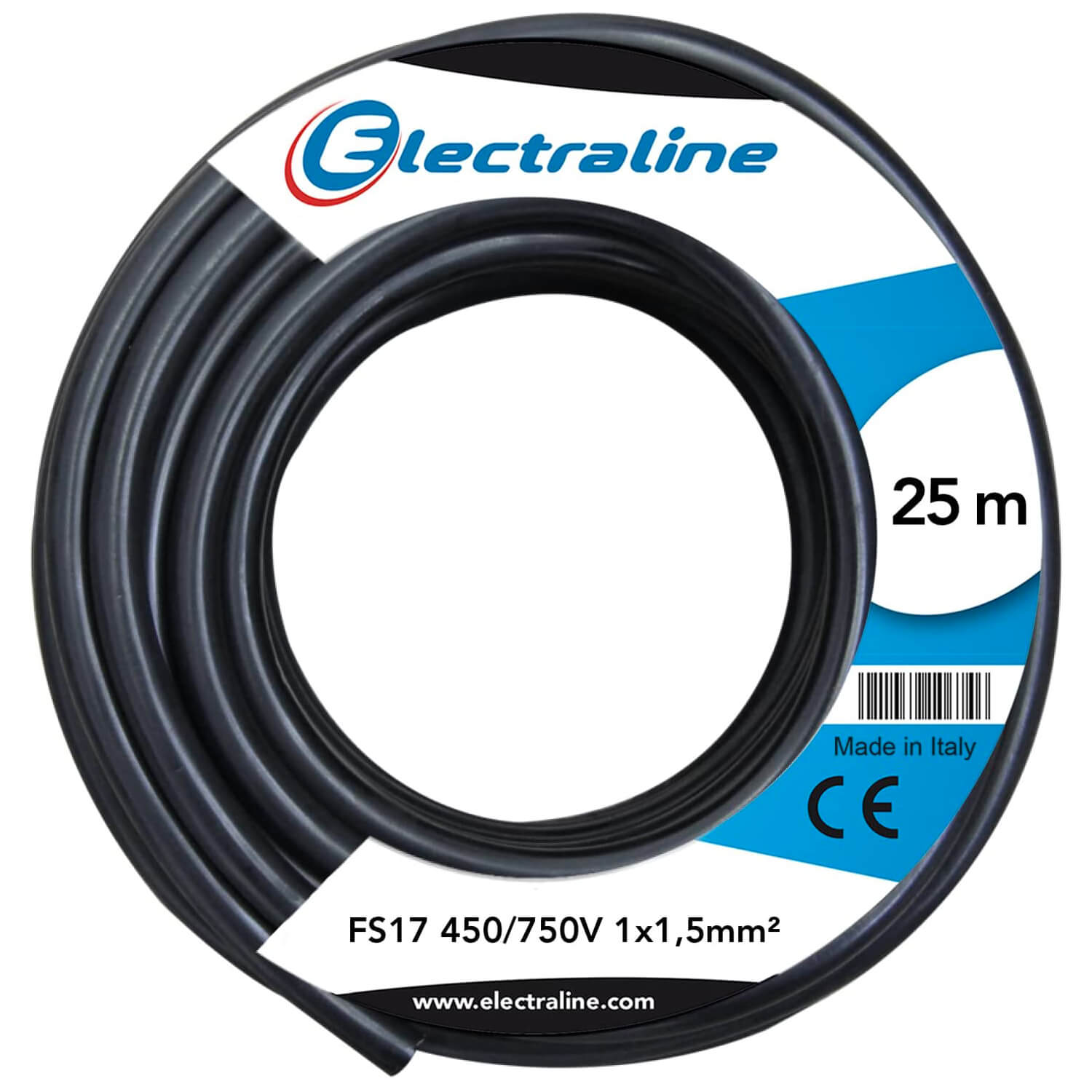 CAVO ELETTRICO FS17 1X1.5 MT25 NERO