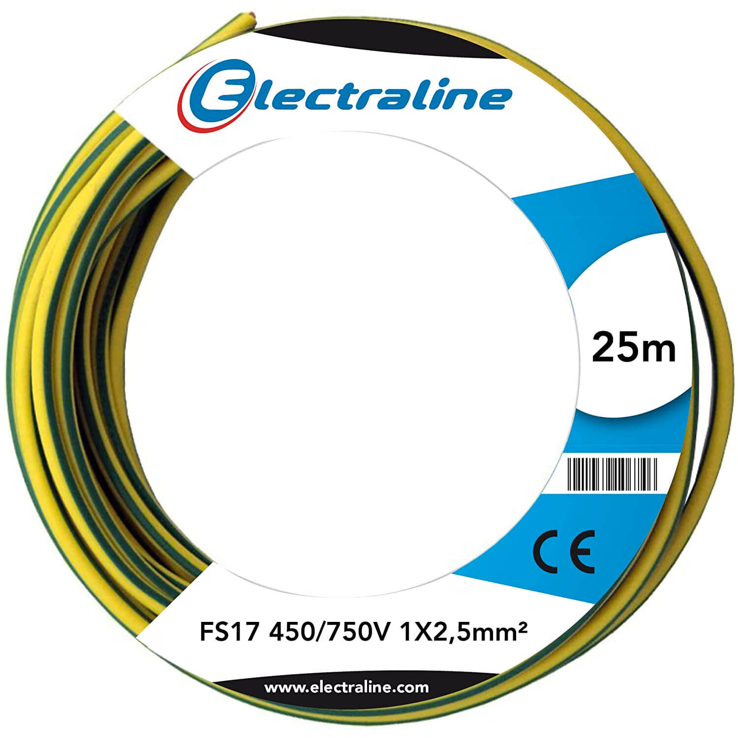 CAVO ELETTRICO FS17 1X2.5 MT25 GIALLO/VERDE