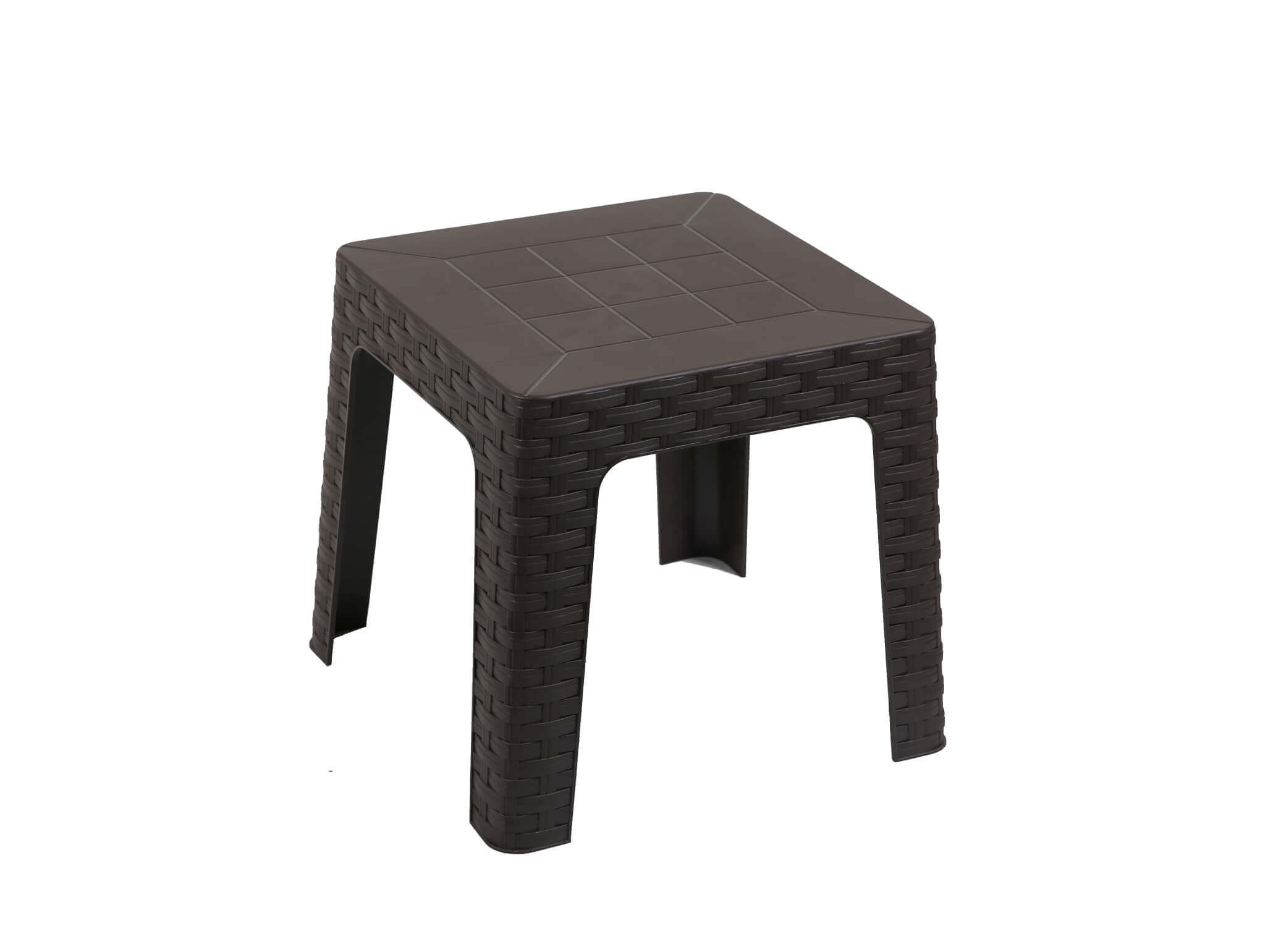 TAVOLINO RATTAN CM.45X45 MARRONE