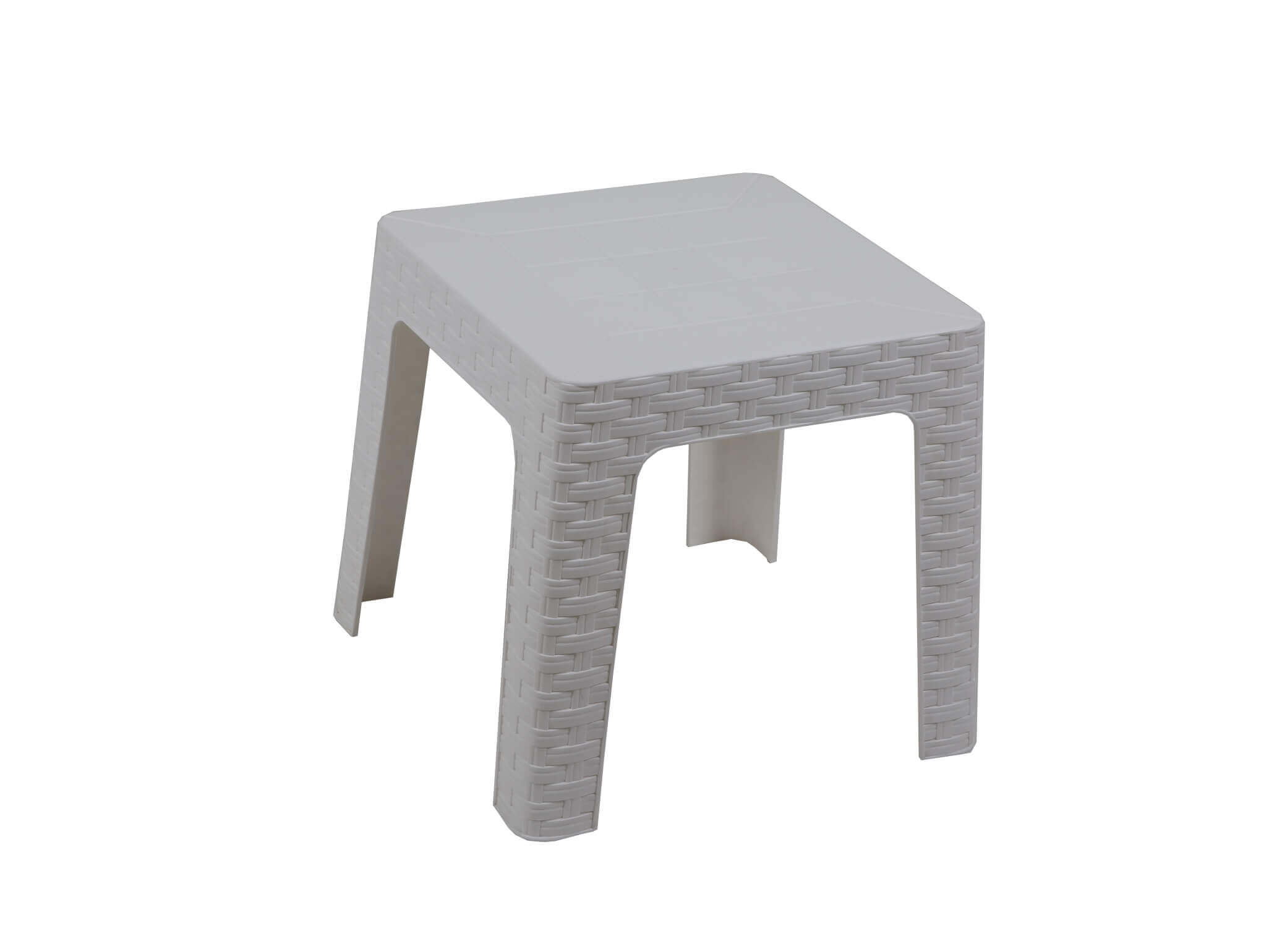 TAVOLINO RATTAN CM.45X45 BIANCO