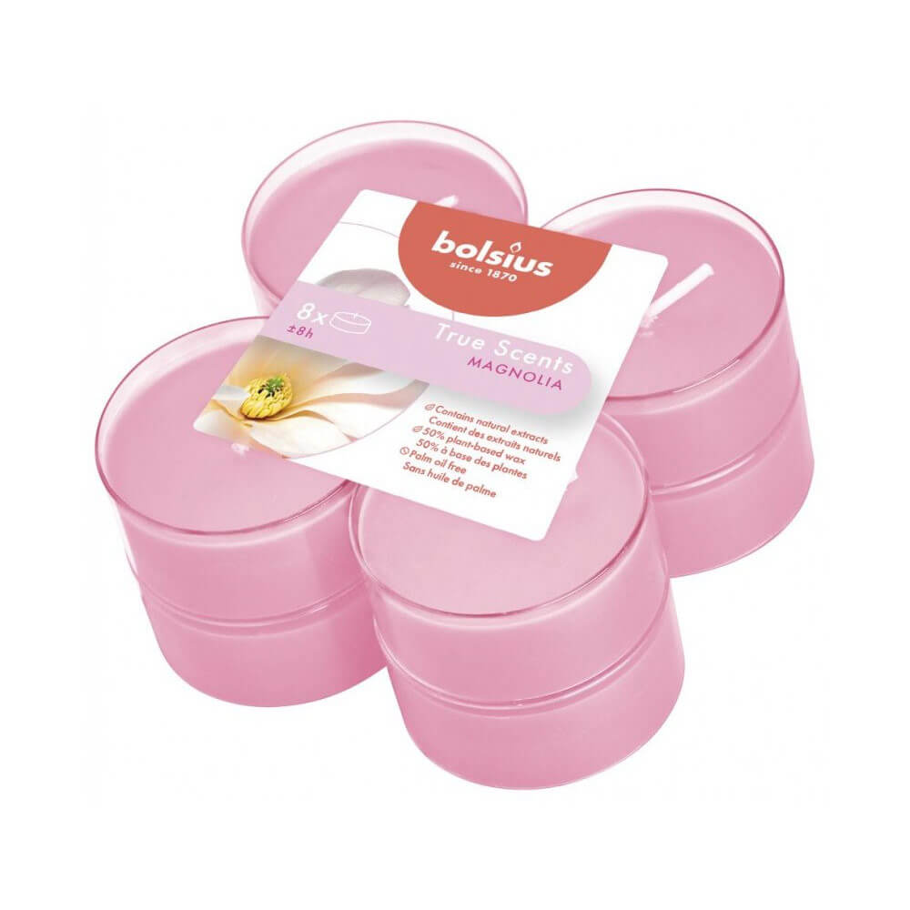 SET8 MAXI TEALIGHT PROFUMATA MAGNOLIA