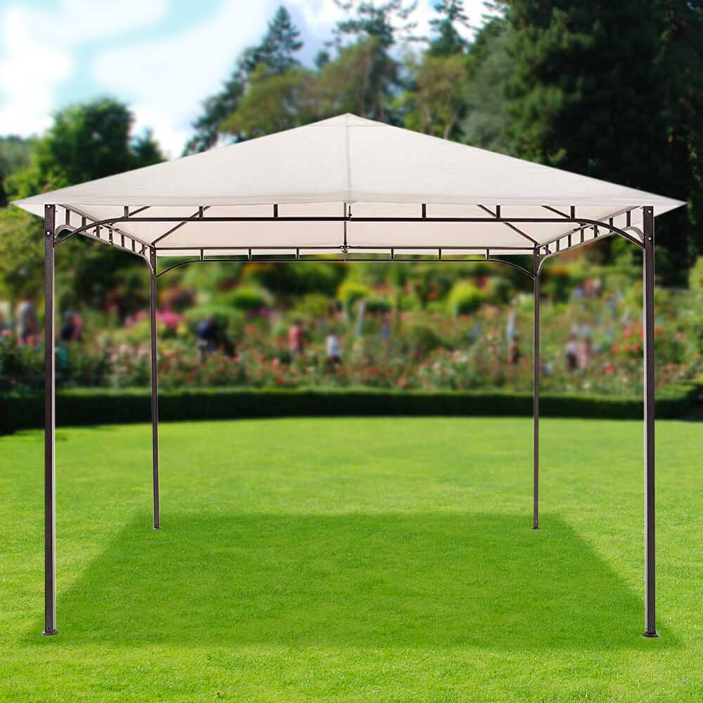 GAZEBO IN FERRO RODI MT.3X3 BEIGE