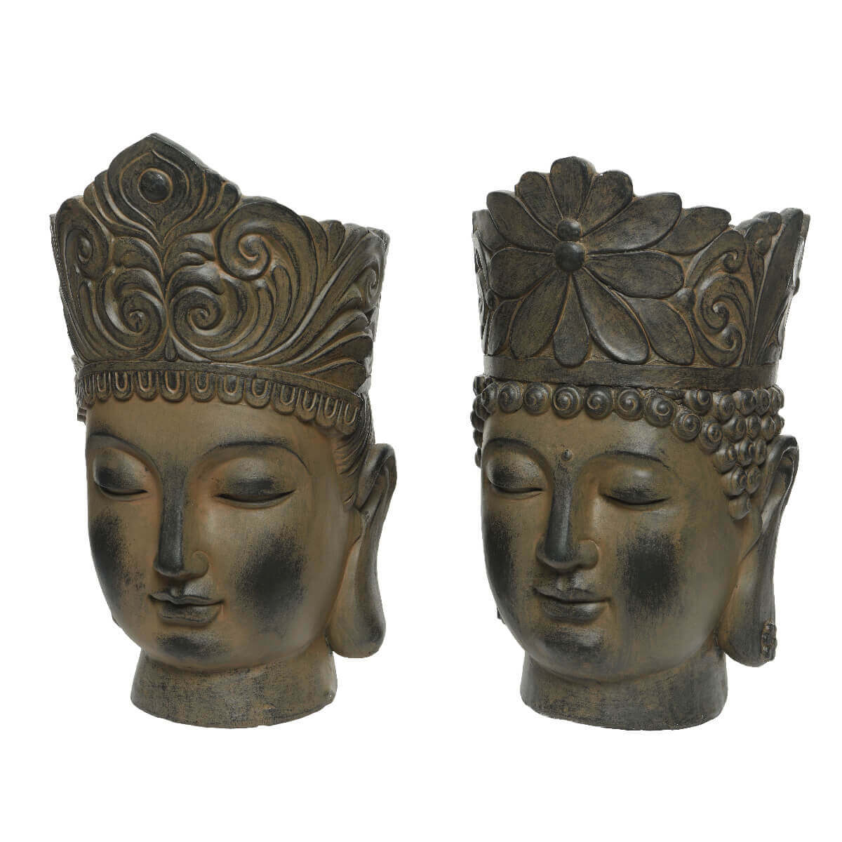 STATUA BUDDHA CM.23X25X36 ASS.2 MODELLI BRONZO